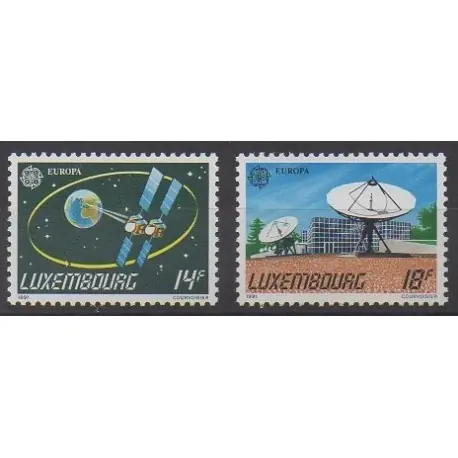Prix Cassé Luxembourg - 1991 - No 1221/1222 - Europa - Espace - Télécommunications