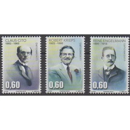 Luxembourg - 2015 - No 1995/1997 - Célébrités Livraison Gratuite