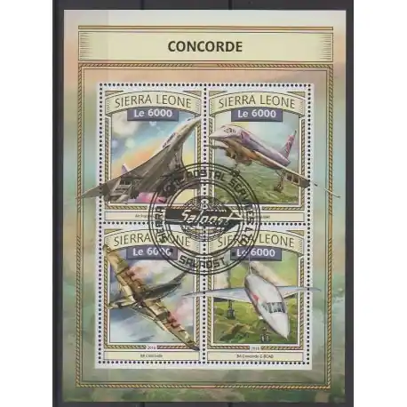 Haute Qualité Sierra Leone - 2016 - No 6457/6460 - Aviation - Oblitérés