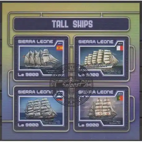 Prix Cassé Sierra Leone - 2017 - No 6893/6896 - Navigation - Oblitérés