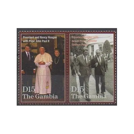 Gambie - 2004 - No 4329/4330 - Célébrités Certifié