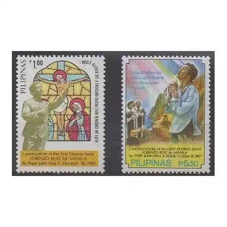 Philippines - 1987 - No 1574/1575 - Religion Dernière Chance