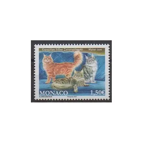 Monaco - 2021 - No 3296 - Chats Livraison Gratuite