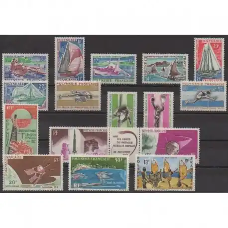 Polynésie - Année complète - 1966 - No 36/45 - PA16/PA21 Dernier Modèle