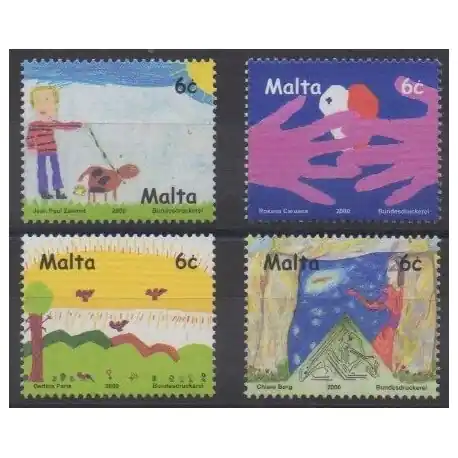 Malte - 2000 - No 1117/1120 - Dessins d'enfants Pas Cher