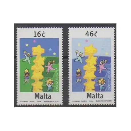 Malte - 2000 - No 1100/1101 - Europa Livraison Express