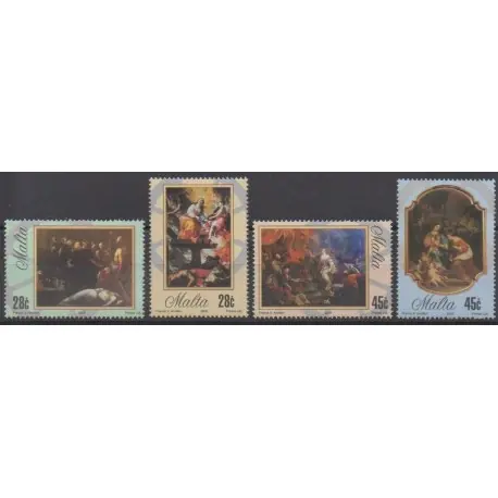 Produit De Marque Malte - 2005 - No 1365/1368 - Religion - Peinture