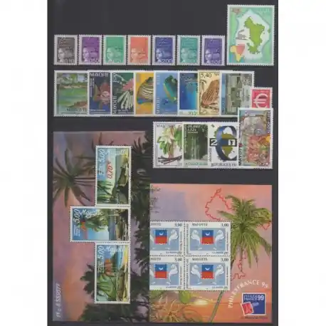 Livraison Mondiale Mayotte - Année complète - 1999 - No 62/80 - PA4 - BF1/BF2