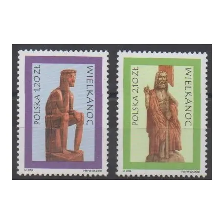 Marque Pologne - 2003 - No 3797/3798 - Pâques