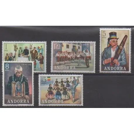 Bon Plan Andorre espagnol - 1972 - No 72/76 - Folklore