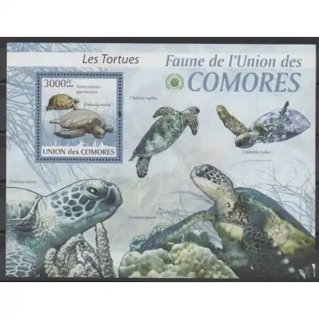 Certifié Comores - 2009 - No BF195 - Tortues