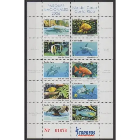 Quantité Limitée Costa Rica - 2006 - No 792/801 - Parcs et jardins - Animaux