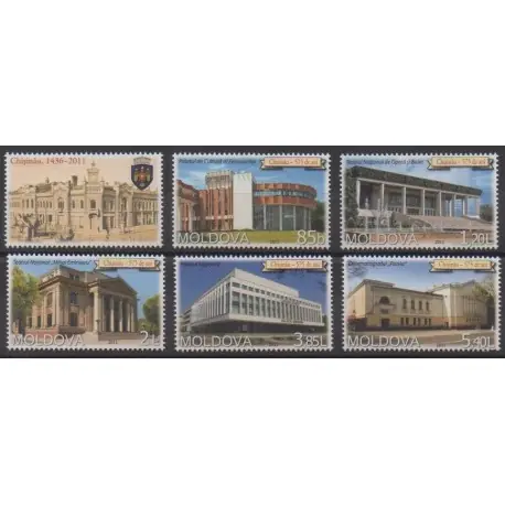 Prix Promo Moldavie - 2011 - No 666/670 - Monuments