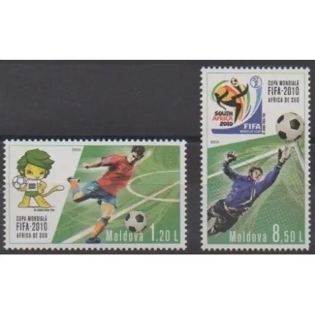 Moldavie - 2010 - No 618/619 - Coupe du monde de football Offre Limitée