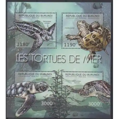 Quantité Limitée Burundi - 2012 - No 1790/1793 - Tortues