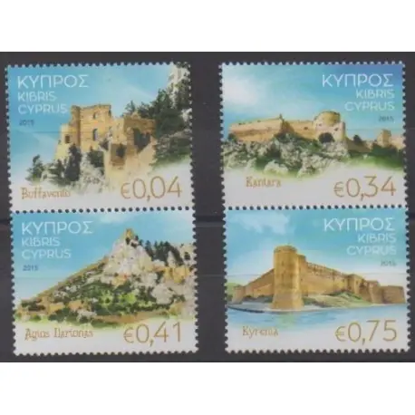 Chypre - 2015 - No 1342/1345 - Châteaux Certifié