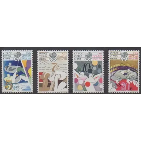 Chypre - 1988 - No 695/698 - Jeux Olympiques d'été Exclusif
