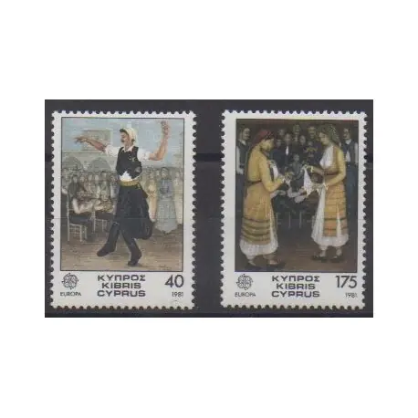 Chypre - 1981 - No 542/543 - Folklore - Europa Promotion Saisonnière