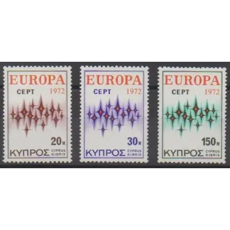Chypre - 1972 - No 366/368 - Europa Soldes