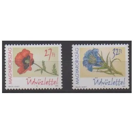 Livraison Mondiale Hongrie - 1999 - No 3684/3685 - Fleurs