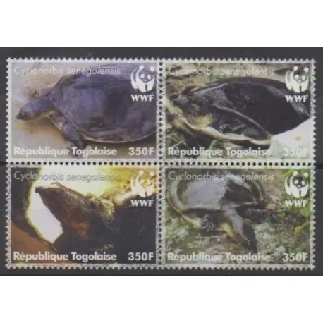 Togo - 2006 - No 1978/1981 - Tortues - Espèces menacées - WWF Produit De Marque