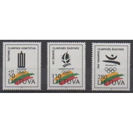 Lituanie - 1992 - No 427/429 - Jeux Olympiques d'été Dernière Chance
