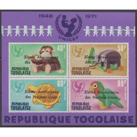Togo - 1975 - No BF90 - Nations unies - Enfance Livraison Mondiale
