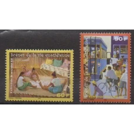 Marque Polynésie - 2004 - No 706/707