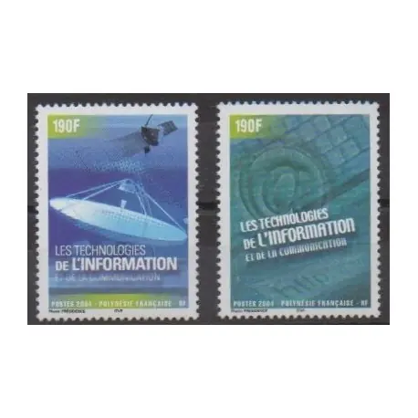Marque Polynésie - 2004 - No 719/720 - Télécommunications