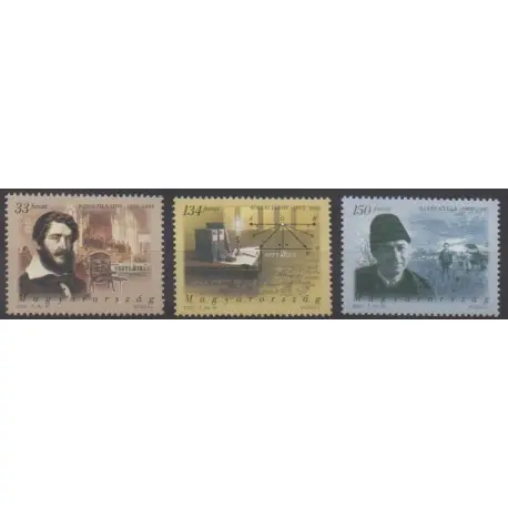 Hongrie - 2002 - No 3826/3828 - Célébrités Retour Gratuit