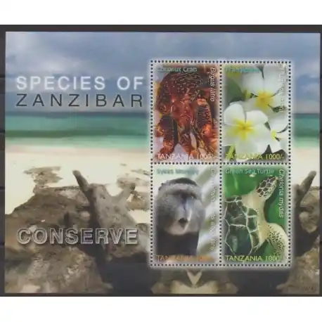 Promotion Saisonnière Tanzanie - 2006 - No 3445/3448 - Espèces menacées - WWF