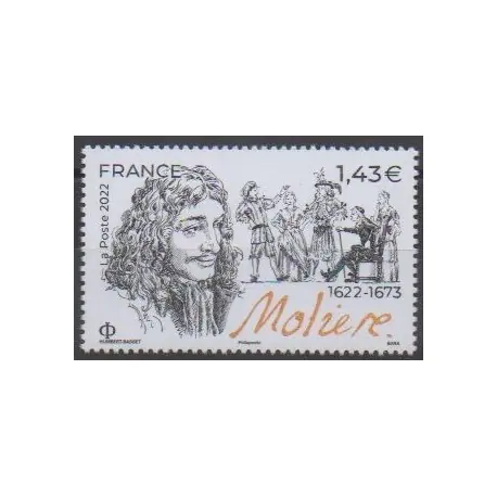 France - Poste - 2022 - No 5546 - Littérature - Molière Livraison Mondiale
