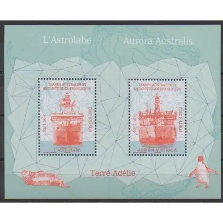 Prix Cassé TAAF - Blocs et feuillets - 2022 - No F1009 - Navigation