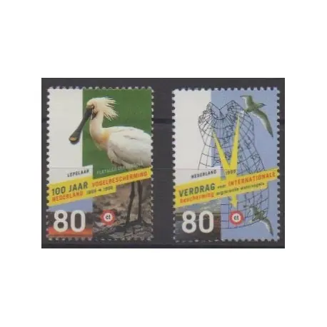 Paiement Sécurisé Pays-Bas - 1999 - No 1680/1681 - Oiseaux
