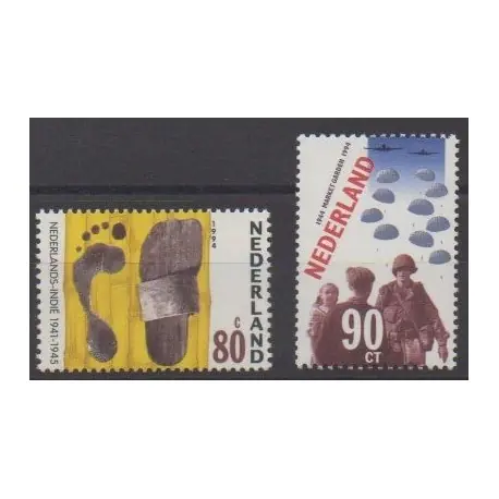 Gros Lot Pays-Bas - 1994 - No 1484/1485 - Seconde Guerre Mondiale