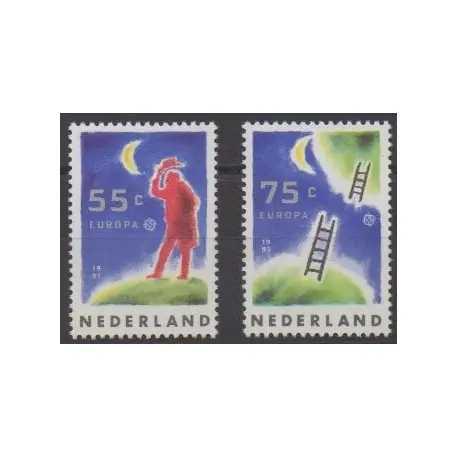 Pays-Bas - 1991 - No 1379/1380 - Espace - Europa Réduction