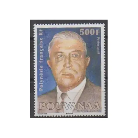 Petit Prix Polynésie - 2008 - No 834 - Célébrités