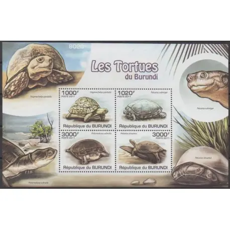 Burundi - 2011 - No 1249/1252 - Tortues Soldes