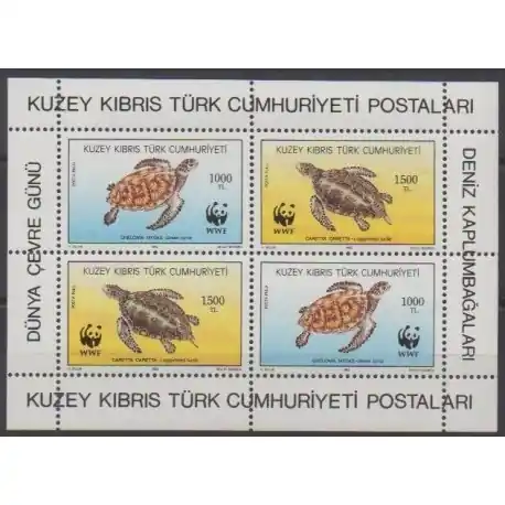 Turquie - Chypre du nord - 1992 - No BF11 - Tortues - Espèces menacées - WWF Premium