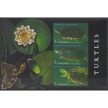 Affaire À Saisir Saint-Vincent (Iles Grenadines) - 2011 - No 5633/5635 - Tortues