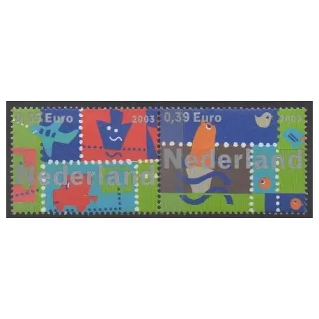 Top Vente Pays-Bas - 2003 - No 2058/2059 - Dessins d'enfants