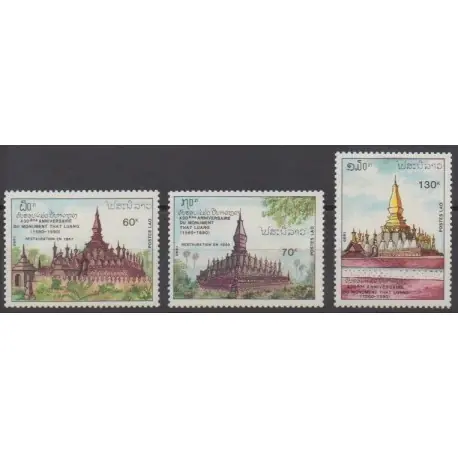 Bon Plan Laos - 1990 - No 971/973 - Monuments - Neufs avec charnière