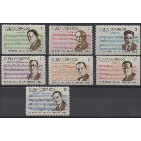 Prix Choc Cub. - 1966 - No 1040/1046 - Musique - Neufs avec charnière