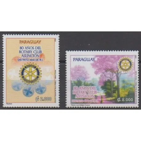 Paraguay - 2008 - No 3004/3005 - Rotary ou Lions club Top Vente