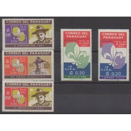Paraguay - 1965 - No 785/789 - Scoutisme Vente Flash