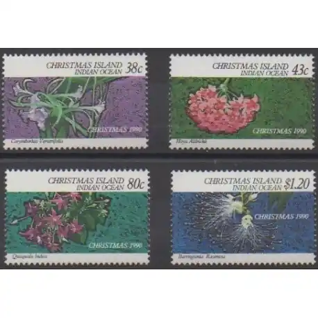 Christmas (Iles) - 1990 - No 328/331 - Noël - Fleurs Must-Have