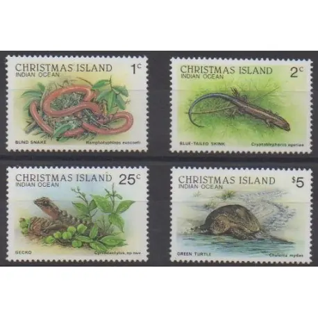 Gros Lot Christmas (Iles) - 1987 - No 232/235 - Reptiles