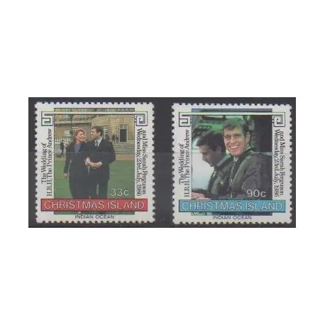 Christmas (Iles) - 1986 - No 223/224 - Royauté - Principauté Bon Marché