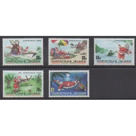 Christmas (Iles) - 1986 - No 225/229 - Noël Meilleur Choix