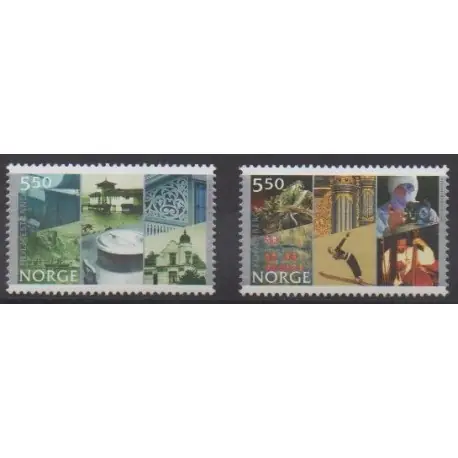 Norvège - 2002 - No 1379/1380 Satisfait Ou Remboursé
